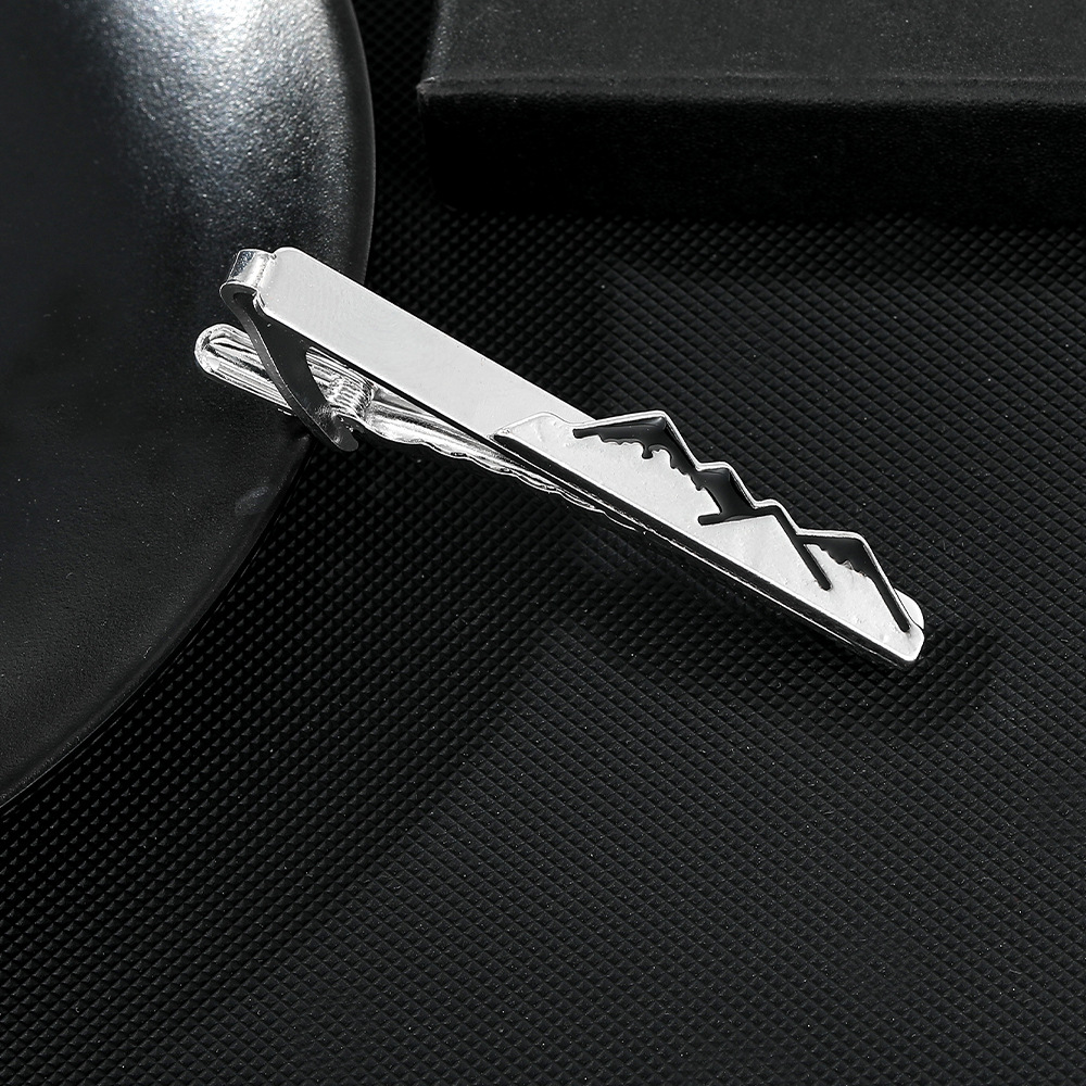 Berg Krawattenklammer Herren Silber Legierung Krawattenklammer High-End-Mode Business Krawattenklammer Spot_voghion.com