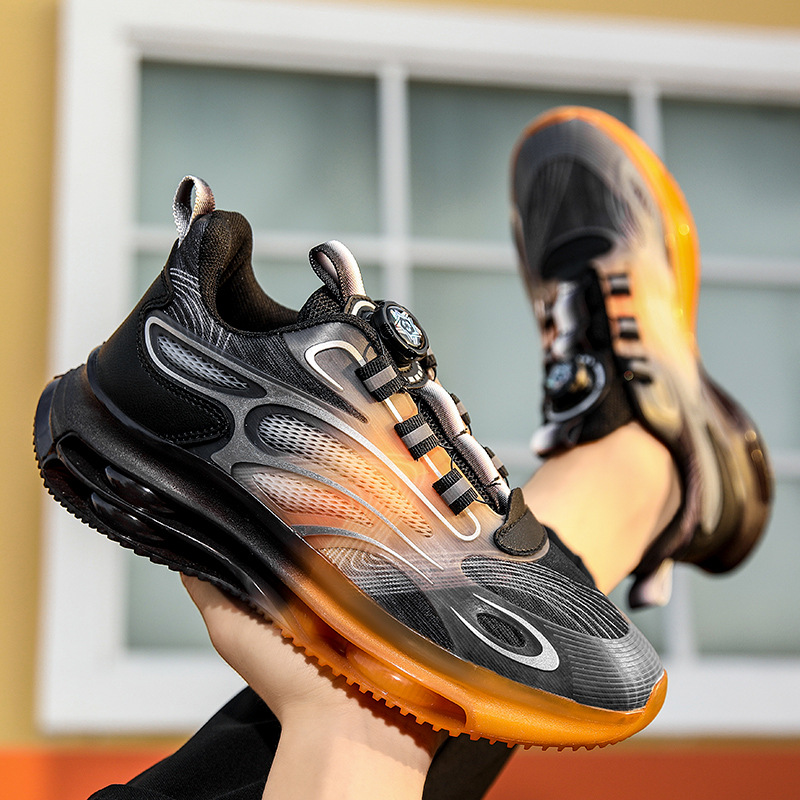 Zapatos de hombre otoño deportes transpirables zapatillas de fondo suave absorción de choque botón giratorio nuevo Putian zapatos casuales al aire libre zapatos de moda