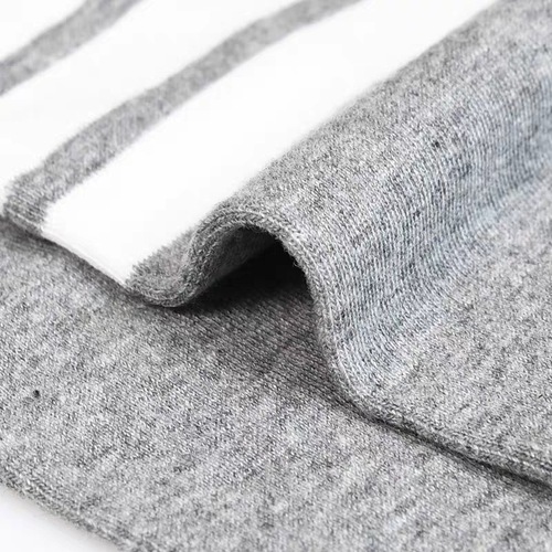 Grey Mid-Calf High-Calf Four-Strip Leggings Cotton Japanese Trend Brand JK Lady College Style Spring and Summer Socks
