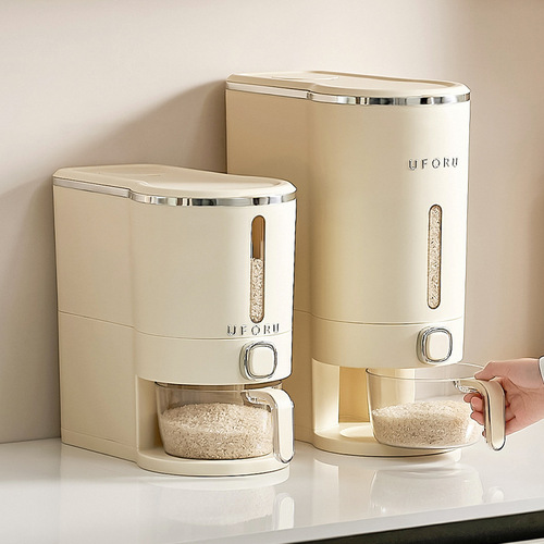 Household rice box presses out rice, insect-proof, moisture-proof, miscellaneous grains, rice storage rice storage tank, kitchen food-grade sealed rice bucket