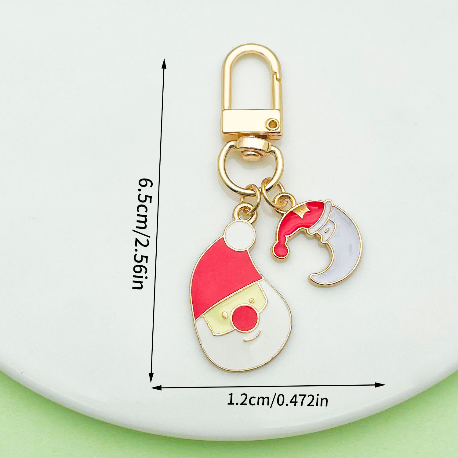 Llavero de Navidad lindo árbol de Navidad de dibujos animados anciano campana copo de nieve colgante de aleación colgante pequeño regalo europeo y americano