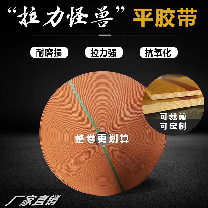 平胶带传动带 帆布胶带 平皮带工业提升带橡胶尼龙输送带厂家批发