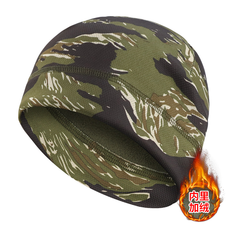 Sombrero cálido de invierno, capucha gruesa, ciclismo al aire libre, máscara a prueba de viento, camuflaje, sombrero a prueba de frío para hombre, casco, forro polar, calor