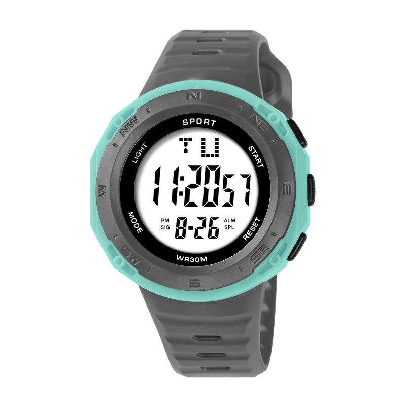 Deportes transfronterizos de moda al aire libre estudiantes de secundaria primaria y secundaria reloj electrónico de alarma de luz nocturna simple reloj electrónico