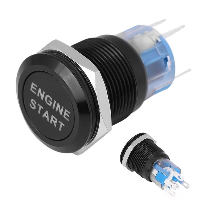 Metal button, switch key, modified waterproof yacht, 19mm
