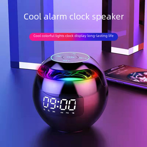 Wireless Bluetooth Speaker High Volume High Quality Mini Alarm Clock Student Rechargeable Small Speaker AI Smart Subwoofer