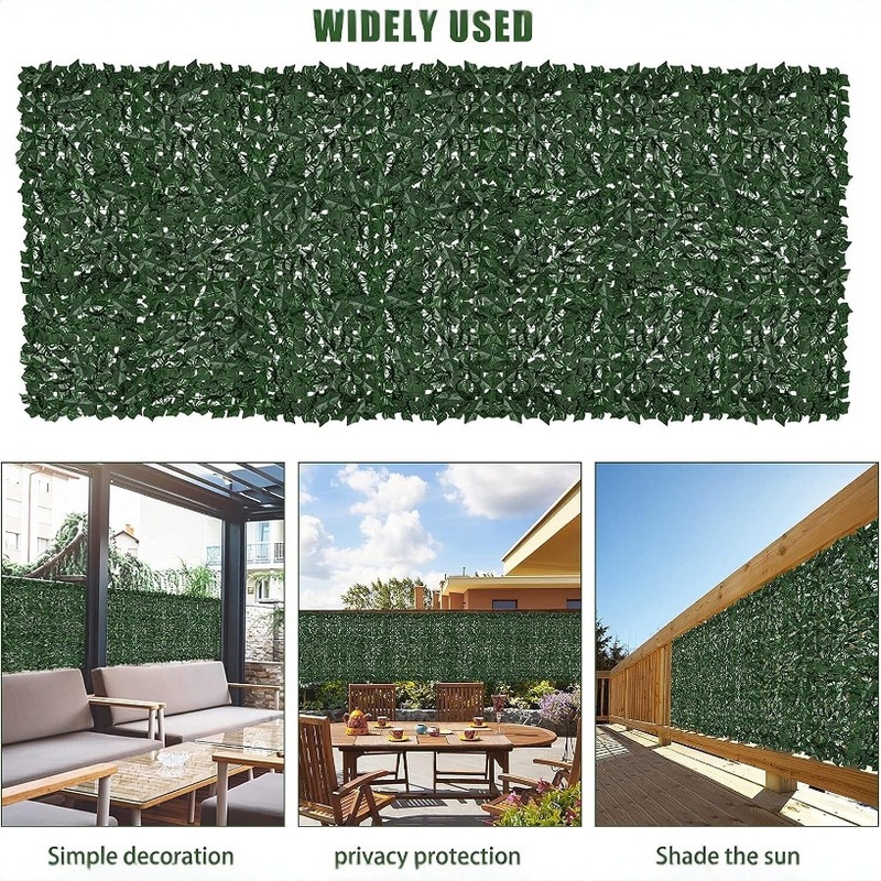 Artificial Ivy Leaf 50*300cm Privacy Fence Garden Balcony Greening Sunshade Decorative Panel