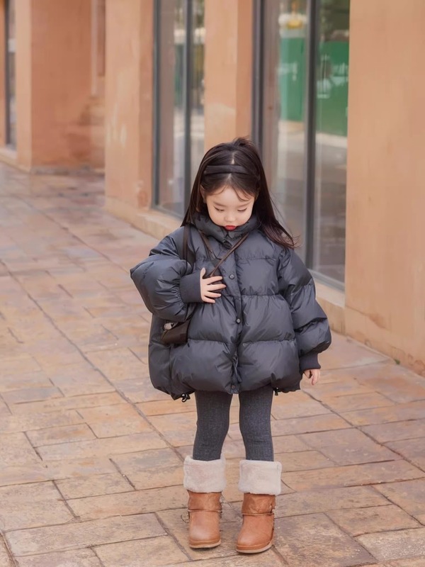 女の子のダウンジャケットミッドレングスホワイトダックダウン冬服 2025 新しい子供服ジャケット冬厚く暖かい子供|undefined
