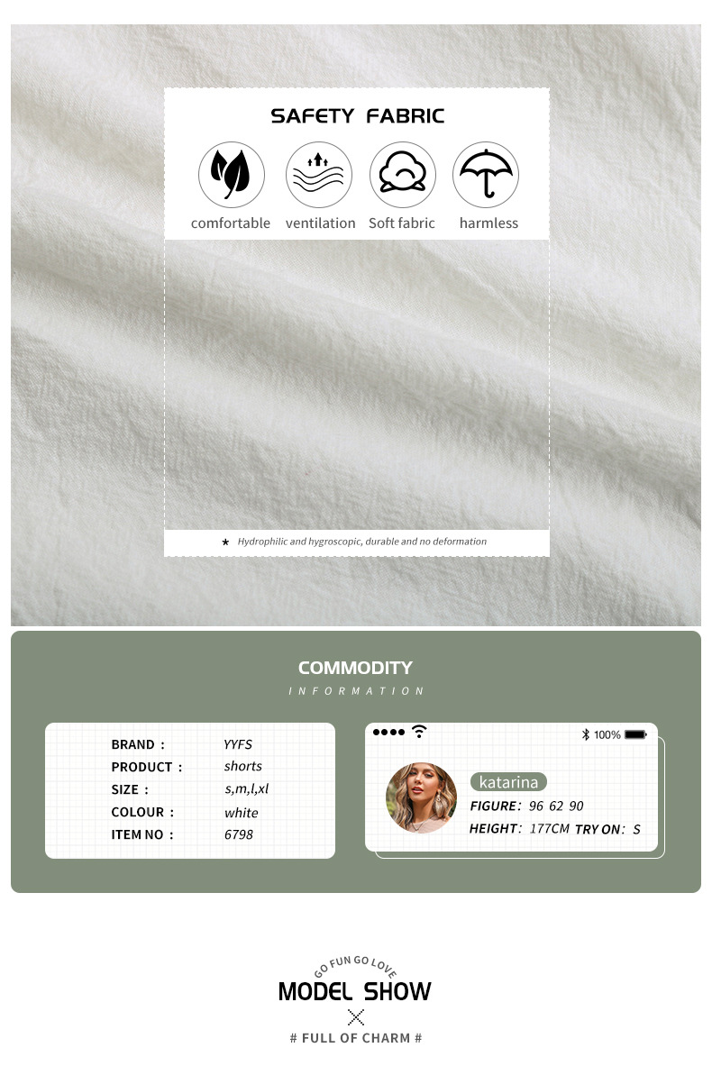 Pantaloncini tascabili a vita alta tinta unita_voghion.com