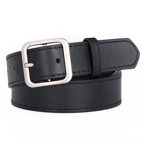 New style women's belt square buckle student retro fashion Korean version trendy decorative casual pants belt belt for women