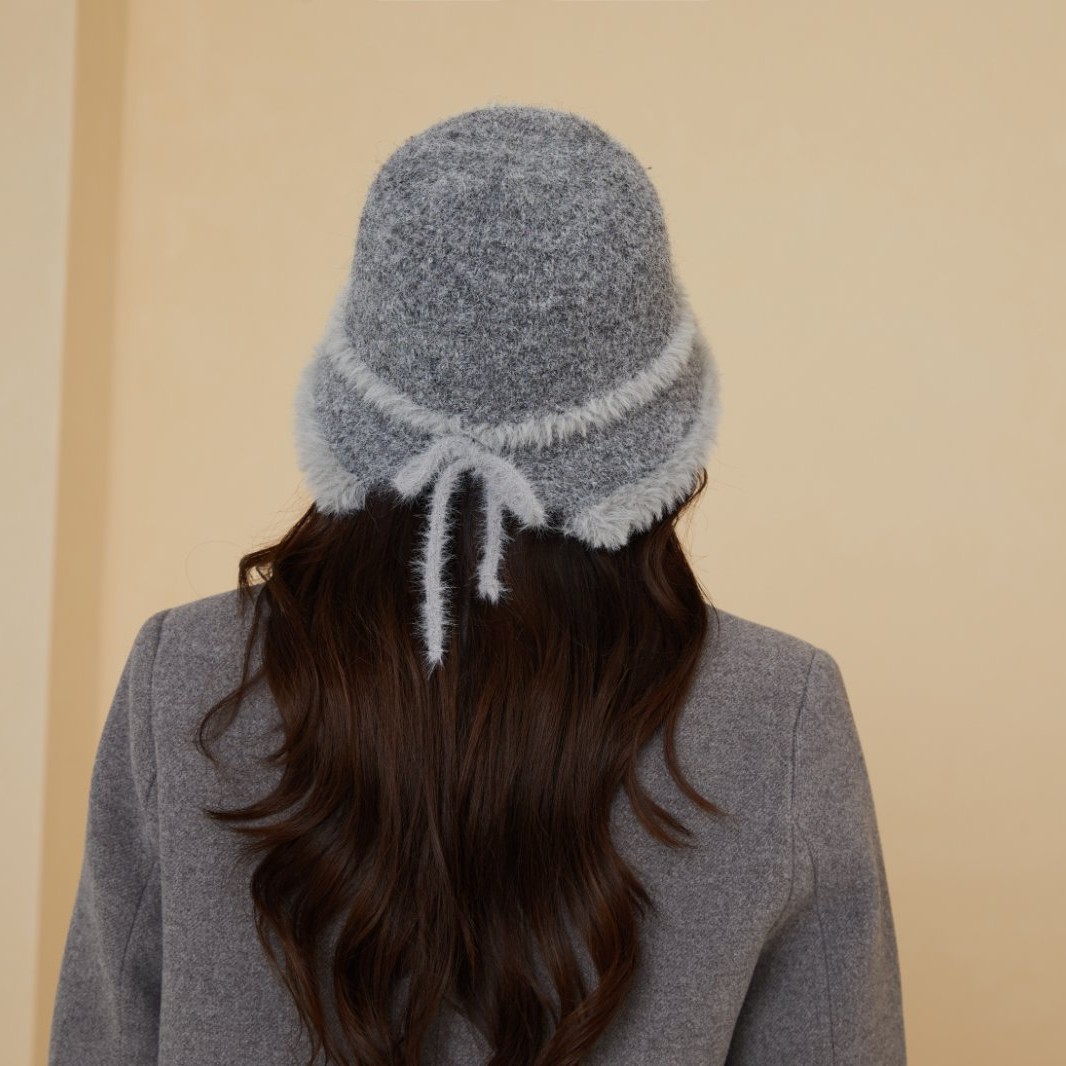 Versione coreana Visone Veet Protezione per le orecchie Fessura Donna Autunno Inverno Caldo Casual Versatile Viso Dimagrante Maglia Pescatore_voghion.com