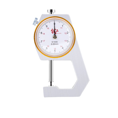Industrial grade thickness gauge 0-10 20 30mm pointer type curved tip thickness gauge handheld flat head thickness gauge