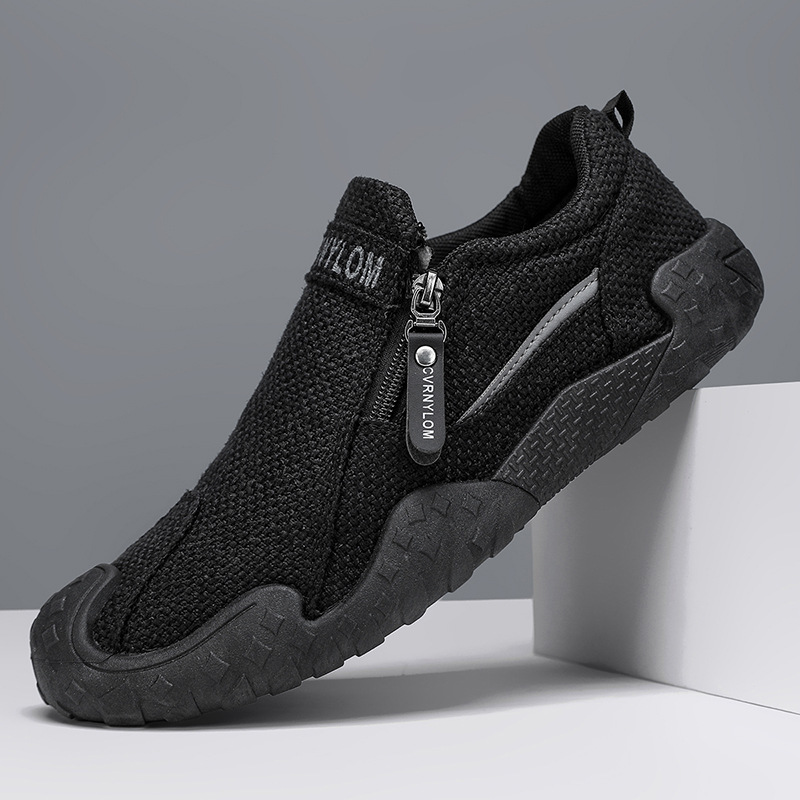 2026 zapatos de tela de verano para hombres zapatos de conducción casuales transpirables antideslizantes zapatos deportivos perezosos para correr zapatos de hombre
