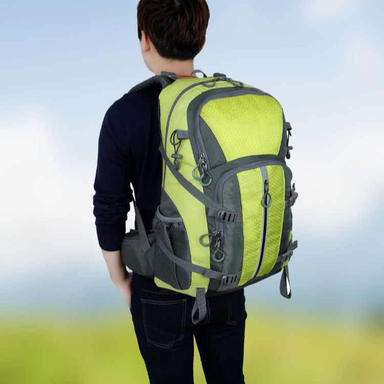 Mochila transfronteriza para exteriores 45L bolsa de senderismo de gran capacidad bolsa de ciclismo de tira reflectante bolsa de montañismo resistente al agua