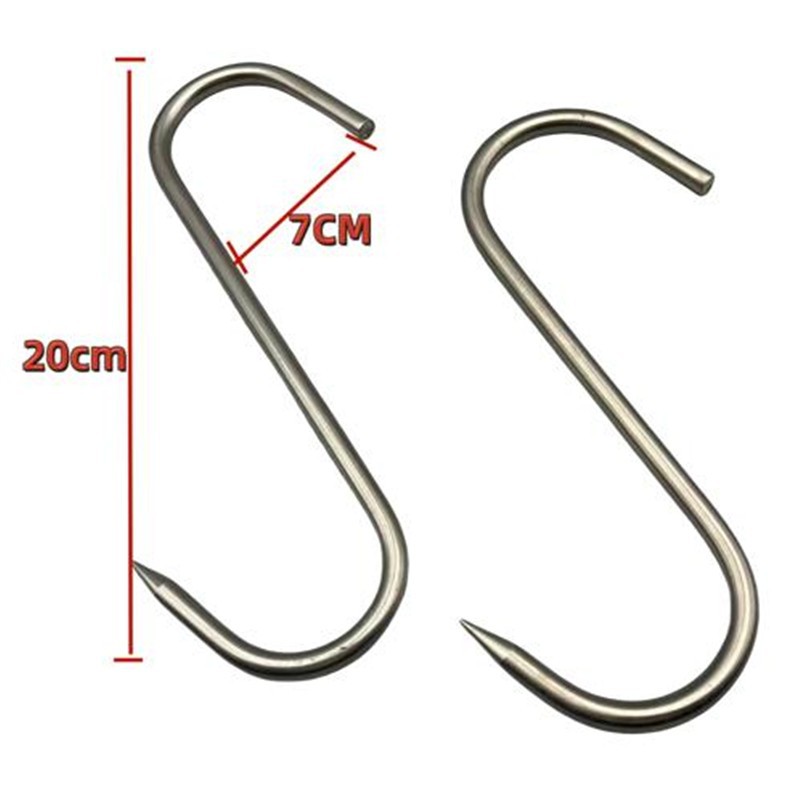不锈钢S勾牛肉勾长鸡勾烤鸭挂钩S钩子腊肉挂钩挂猪肉勾子香肠挂钩