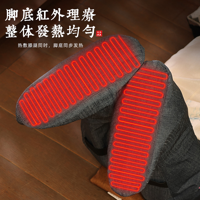 Calentamiento eléctrico moxibustión protector de rodillas, compresas calientes de algodón protector de tobillo, piernas frías, calentamiento de las articulaciones de la rodilla, botas para calentar los pies