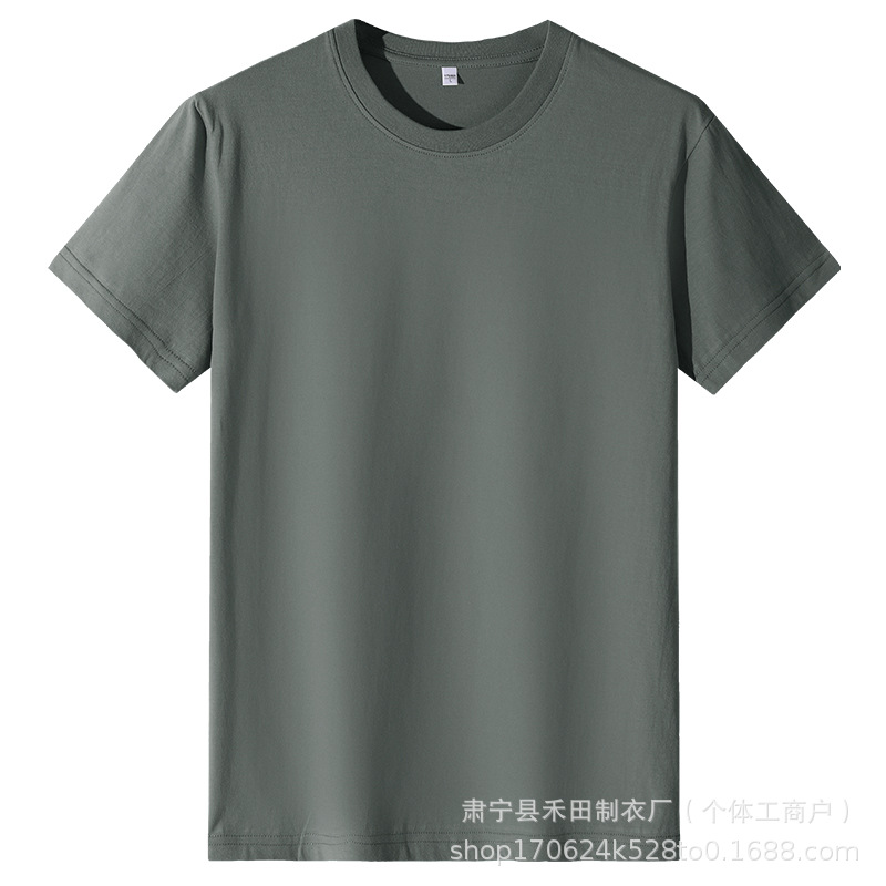 180g pure cotton regular iron gray / S