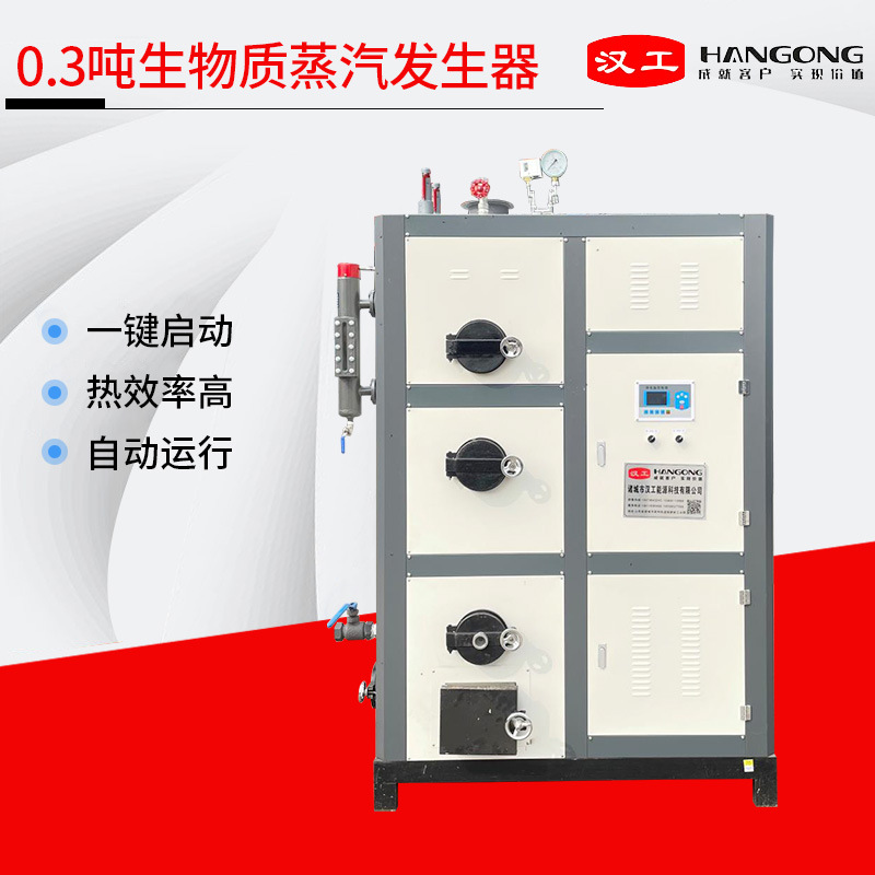 全自动节能蒸汽机 商用燃气蒸汽锅炉 0.3吨生物质颗粒蒸汽发生器