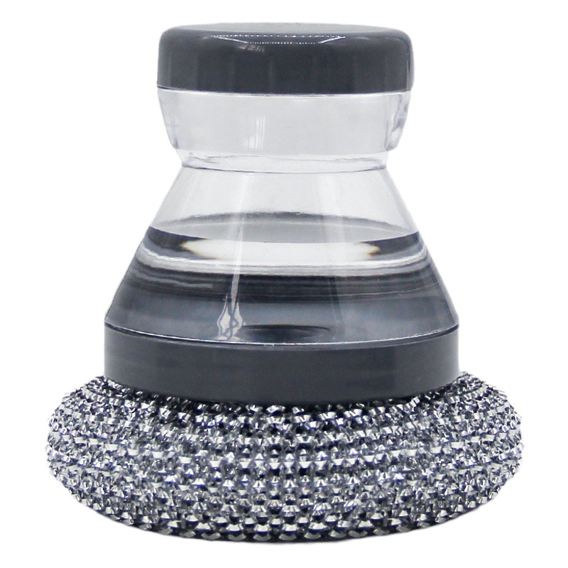Liquid Dispensing Pot Brush Cleaning Brush Kitchen Cleaning Tool Pot Cleaning Ball Does Not Damage Pots, Rust-Proof and Does Not Damage Pot Bottoms