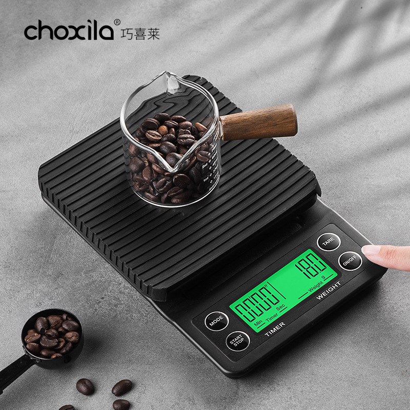Hand-brewed coffee scale, timing coffee electronic scale, multi-functional baking mini kitchen scale, portable food scale