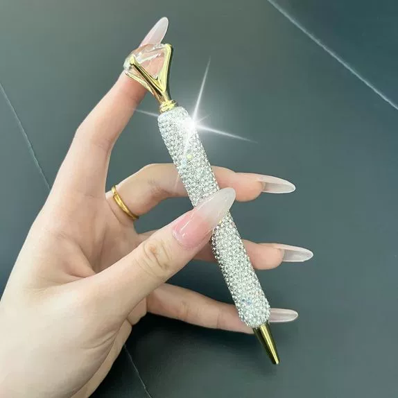 Алмазная большая алмазная хрустальная золотая шариковая ручка корейская подписная ручка креативная офисная студентка с подарками