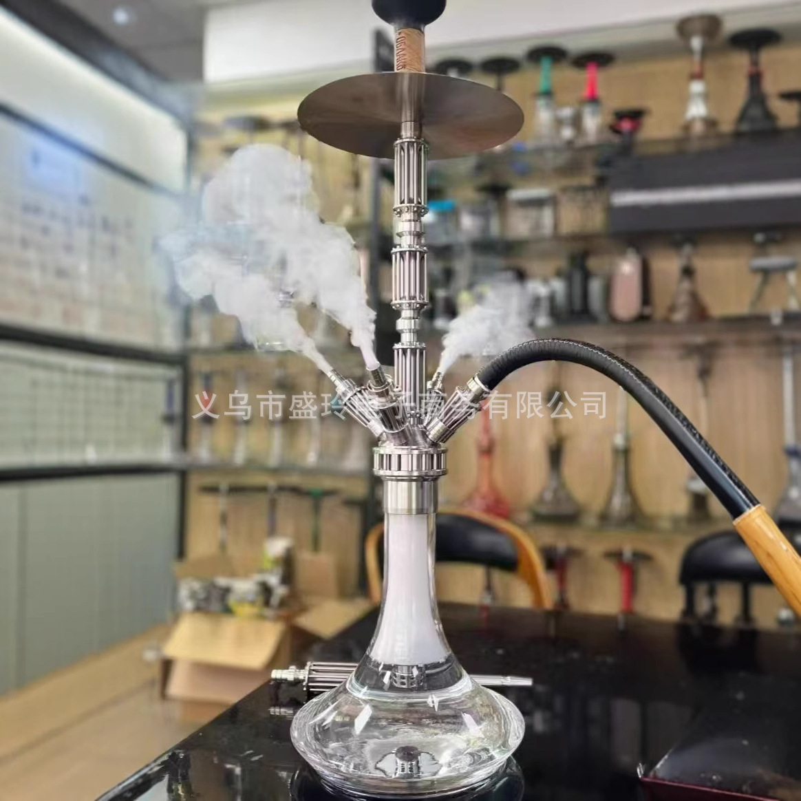 German Quality Domestic Stainless Steel Large Arabian Hookah Complete Set Titan Mig Titan