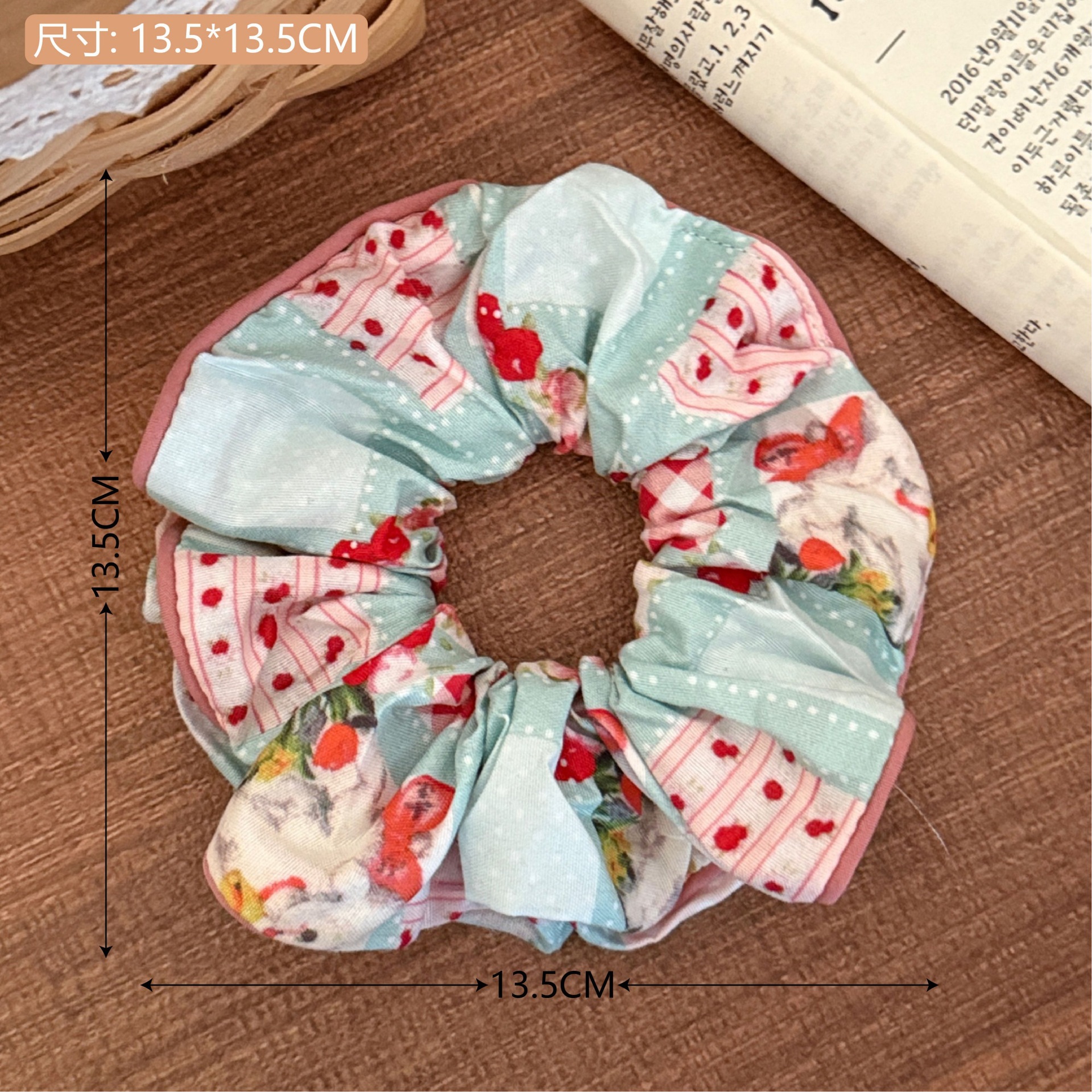 Estilo coreano de alta apariencia de encaje de intestino grueso banda de pelo accesorios para el cabello cuerda de pelo de corazón de niña de todo fósforo pequeño Qing nuevo tocado de cola de caballo de gran altura al por mayor