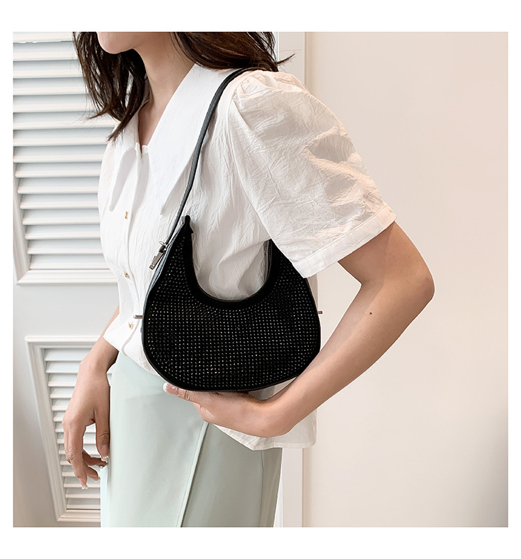 Bolso de diamante brillante bolso de mujer 2023 nueva moda hombro bolsa de hombro de alto grado nicho bolsa de mensajero