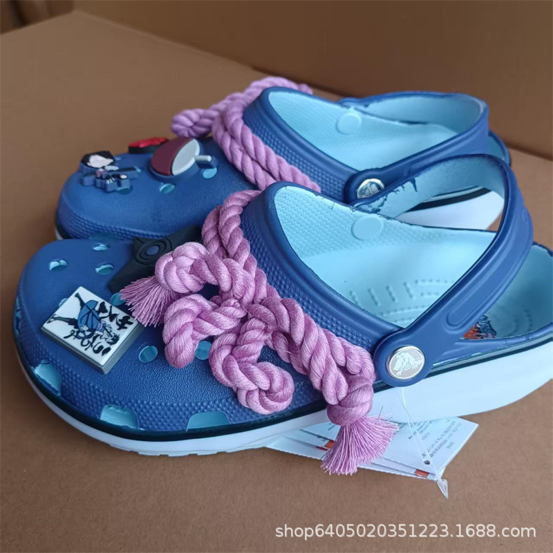 Nuevos zapatos Dongdongdiy accesorios Naruto Zhibo Sasuke zapatos de playa para hombres y mujeres fabricantes de comercio exterior transfronterizo al por mayor