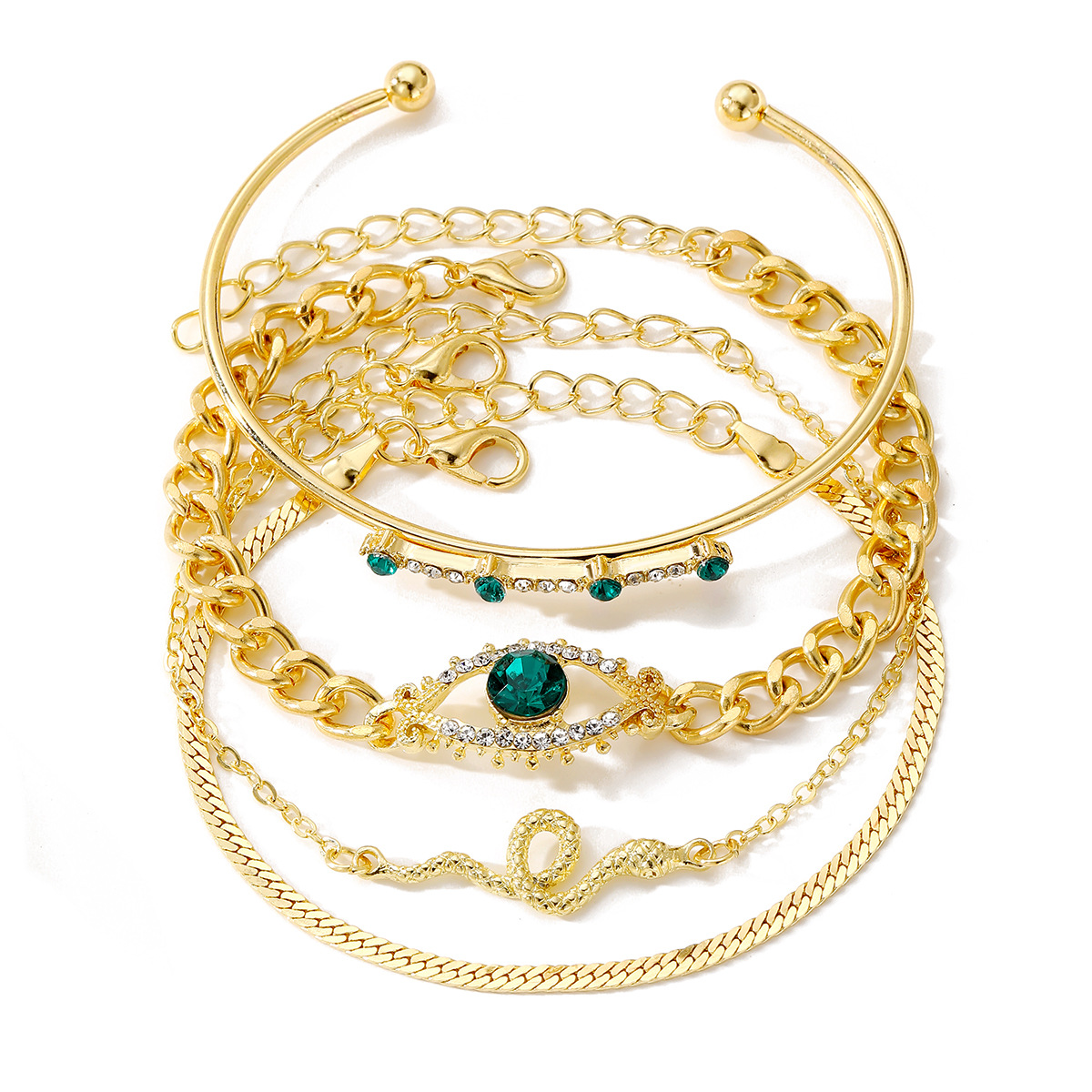 Minimalist Layered Bracelet Set, Stackable And Lightweight Design_voghion.com