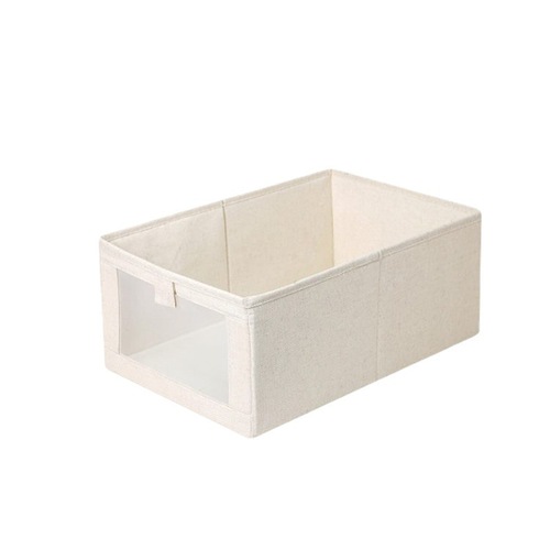 Transparent window cotton and linen pants storage box, foldable clothing storage bag, underwear, socks, and clothing storage organizer