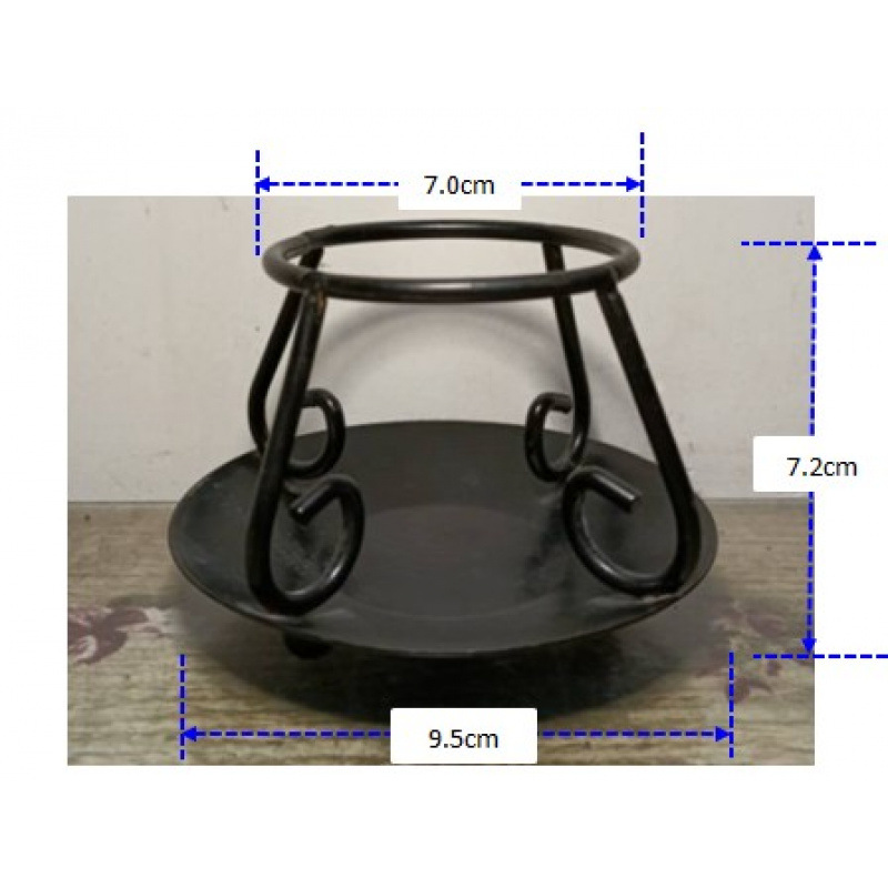 Olla de tres patas, hierro fundido, adornos retro hechos a mano, ollas en llamas, accesorios ceremoniales decorativos, formas geométricas chinas