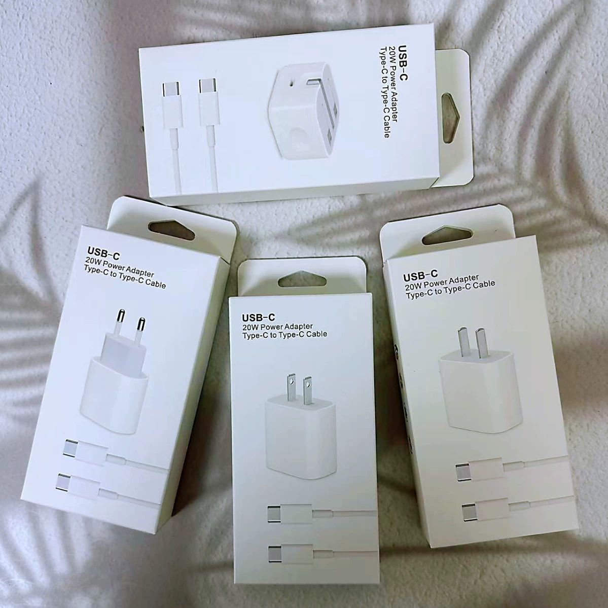 Быстрая зарядка PD20W подходит для зарядного устройства Apple, двусторонняя упаковочная коробка для кабеля передачи данных Typec, упаковка зарядного кабеля C-C