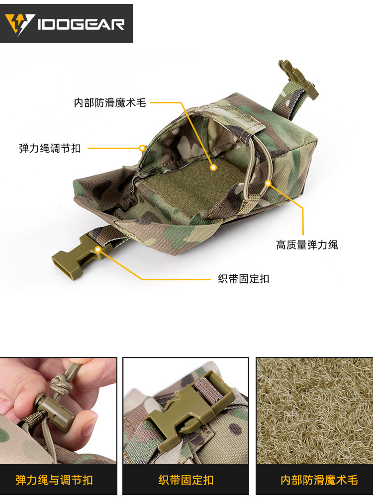 IDOGEAR pequeño escorpión de acero CP FRAGPOUCH multipropósito bolsas tácticas cuadradas bolsas de granadas bolsas modelo M67