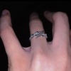 Ring, stone inlay, zirconium, design one size accessory