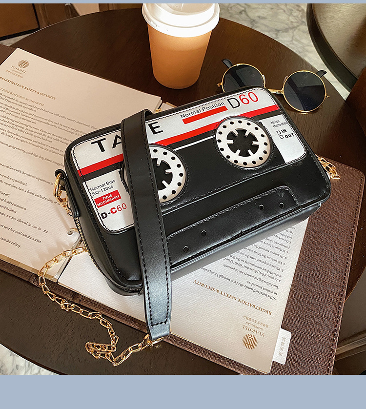 fashion funny tape cassette pu messenger bagpicture32