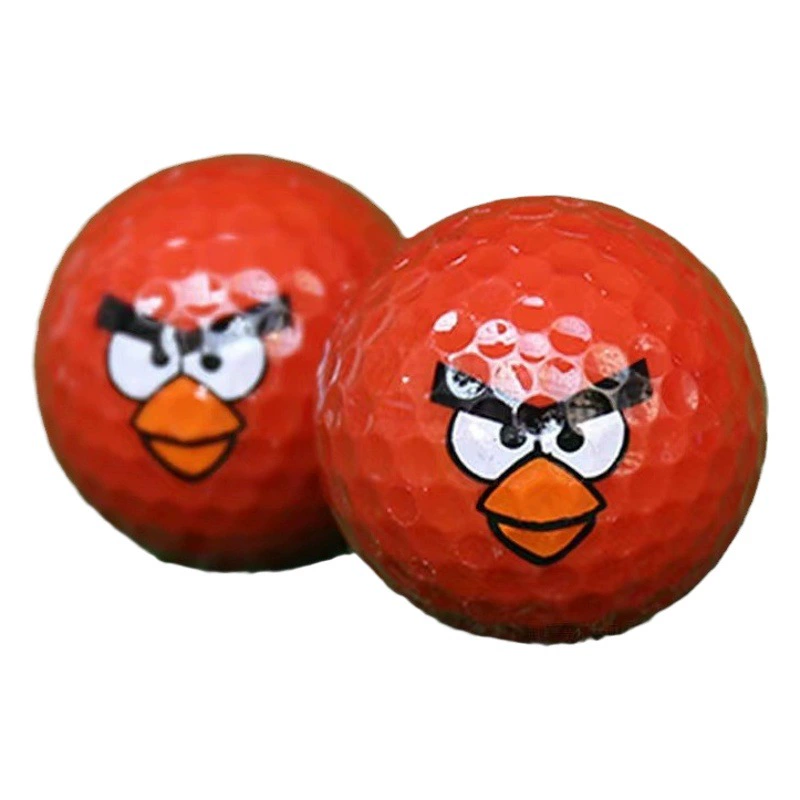 Прямые поставки с фабрики всех видов двухслойных мячей для гольфа с цветным рисунком могут играть в игры