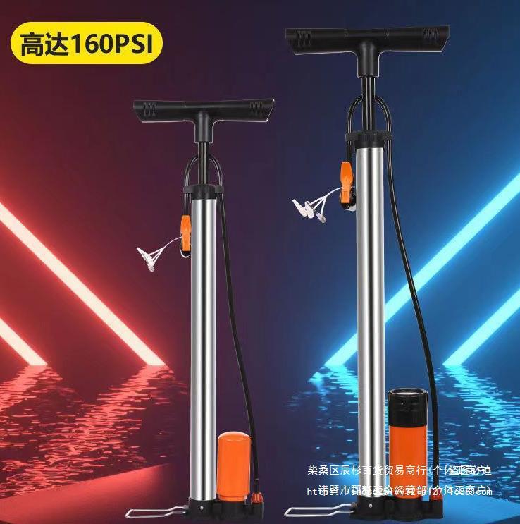 高压打气筒便携带打气泵摩托通用气压表篮球充气泵电动车自行车