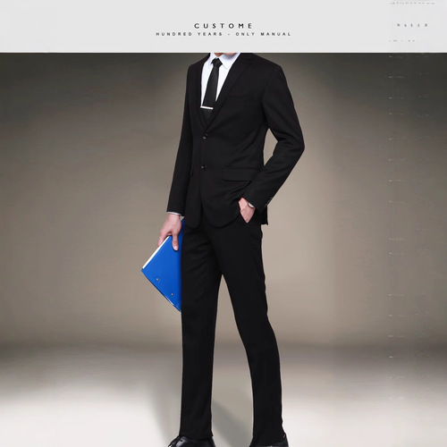 Men's Fleece Lined Thick Tailored Suit Set Trendy Formal Professional Administrative Office Suit Winter Thickened