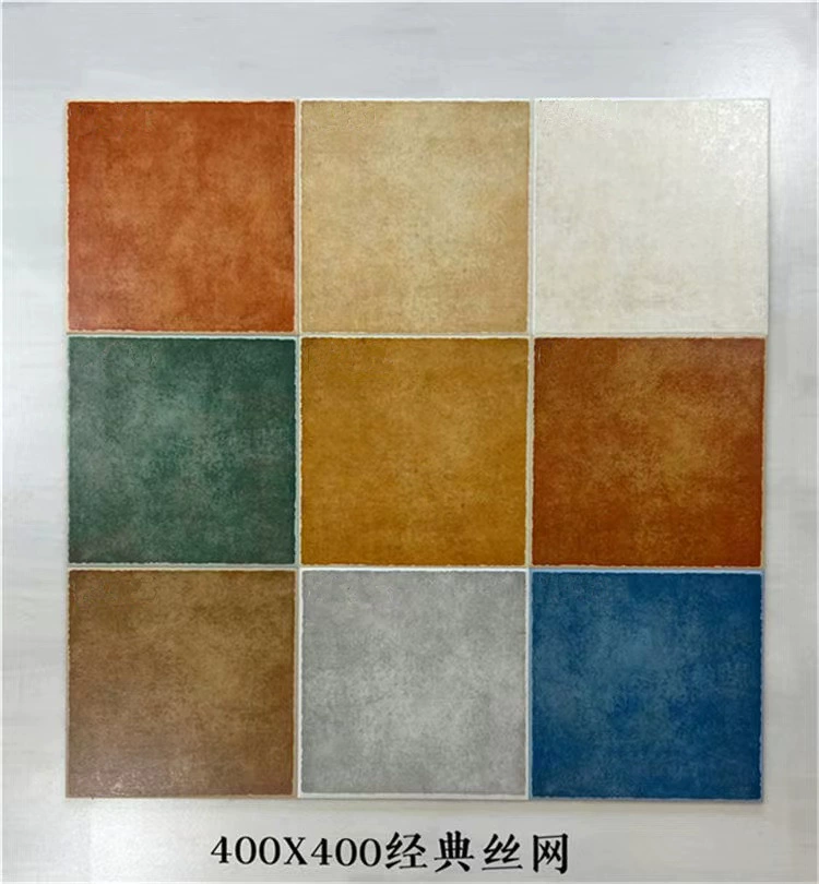 Средиземноморская красочная плитка Американская пасторальная плитка для кухни, ванной комнаты, балкона, настенная и напольная плитка, нескользящая антикварная плитка 400