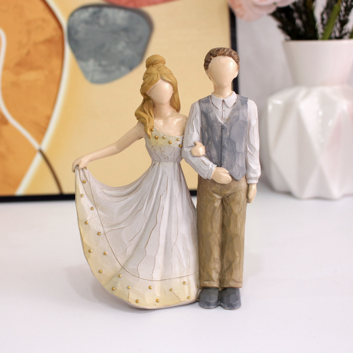 Valentine's Day Imitation Woodcut Characters Ornaments 520 Entrance Entrance Terrace Garden Courtyard Decoration Balcony Layout Gardening