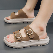 跨境拖鞋男士夏季外穿防滑2025新款踩屎感软底运动沙滩鞋一字拖潮