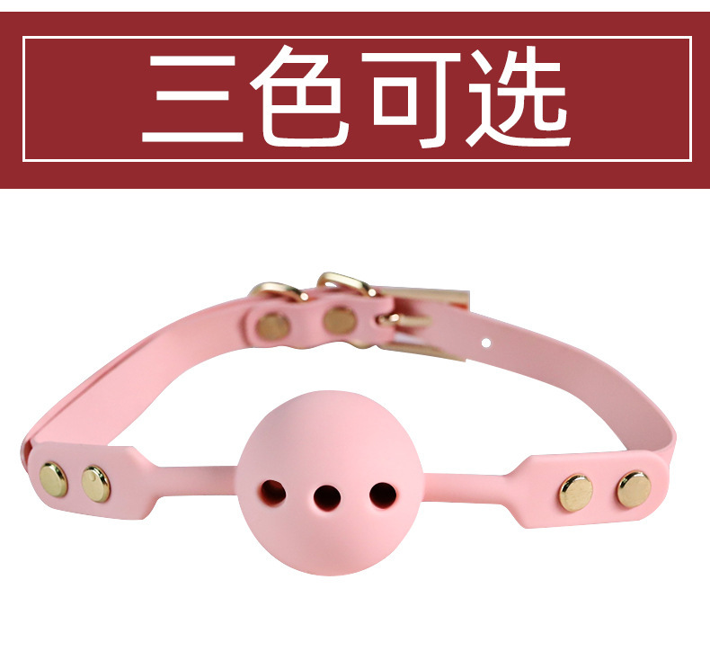 Jiuai Silicone Mouthball & Handcuffs Set, SM Bondage Props for Couples — detail image 7