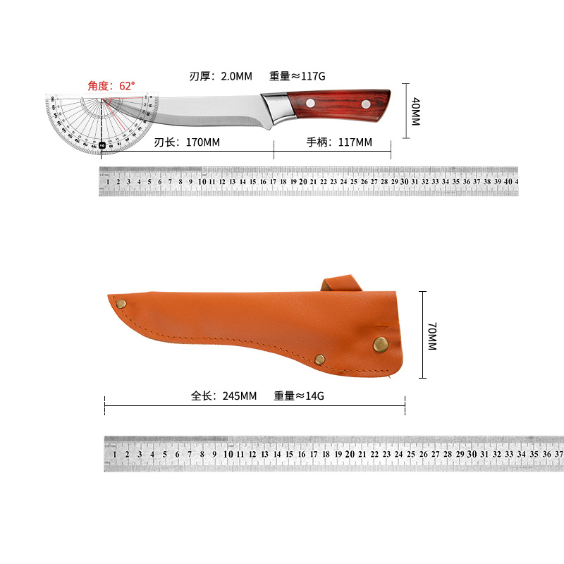 Cuchillo de corte de hueso para matar cerdos, cuchillo de corte de piel para carnicer de ovejas, cuchillo de corte de piel, cuchillo de corte de frutas, cuchillo de corte de carne