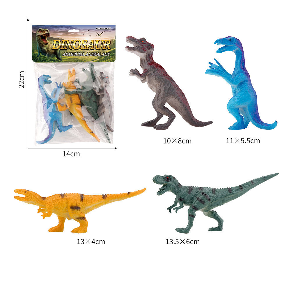 Juego de juguete de modelo de animal de dinosaurio de simulación de PVC granja océano aves de corral insectos rompecabezas para niños adornos de educación temprana