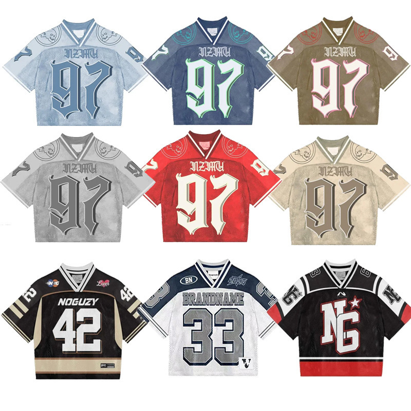 Cross-Border T-Shirts and Jerseys Aliexpress Ozon Olive Clothing Y2K European and American Retro Casual Hip-Hop Sports Style High Street Short-Sleeved