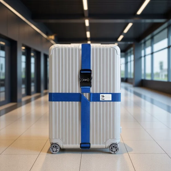Source Factory Luggage Straps with Cross-Fixing Buckles, Suitcase Explosion-Proof Straps with Password Locks, Customizable for Cross-Border Trade