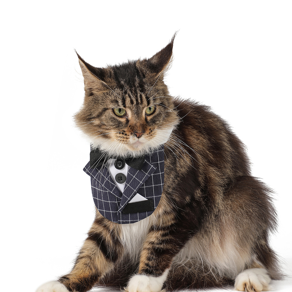 Tanpopo plaid mascota traje bufanda triangular toalla de saliva perro pequeño mediano y grande gato bufanda de perro bufanda triangular