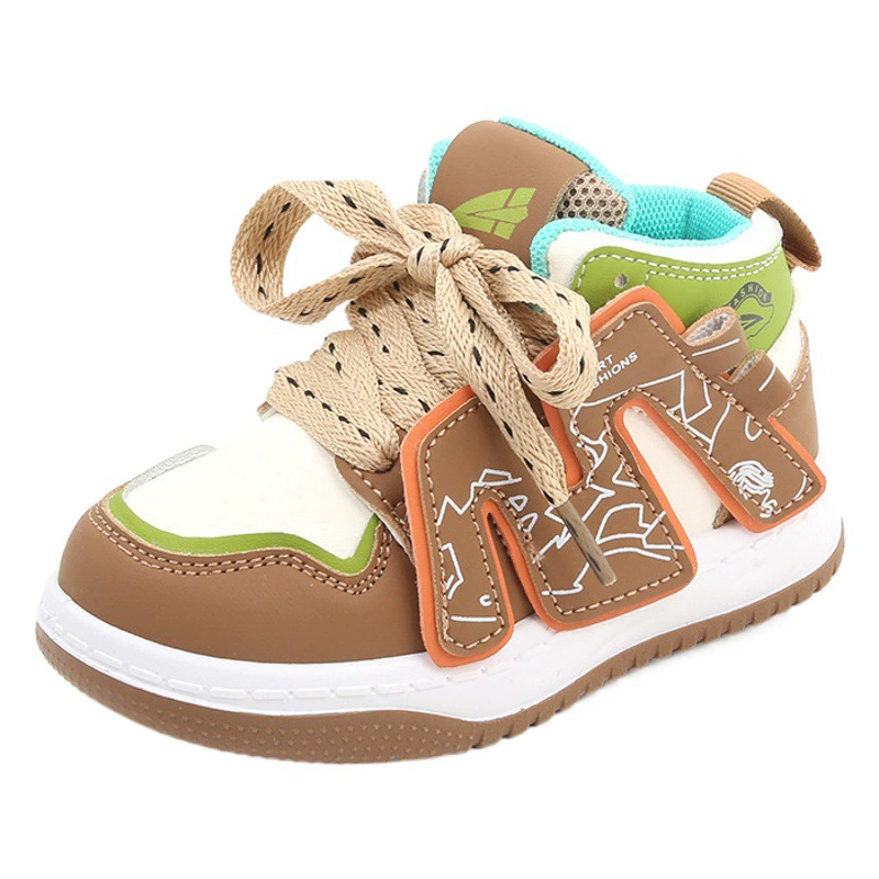 Детская спортивная обувь весна-осень 2025, повседневные кроссовки для мальчиков, модные высокие кеды, интернет-хиты для девочек, мягкая подошва для малышей