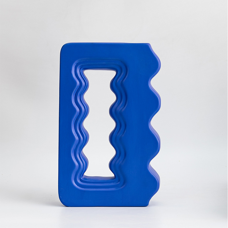 Arte nórdico creativo Memphis jarrón hogar simple decoración suave modelo sala de entrada escritorio decoración geométrica flor